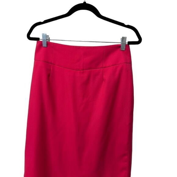 J. Crew Wool Stretch Lined Back Zip Straight Pencil Skirt Fuchsia Pink Size 4 - Picture 2 of 12